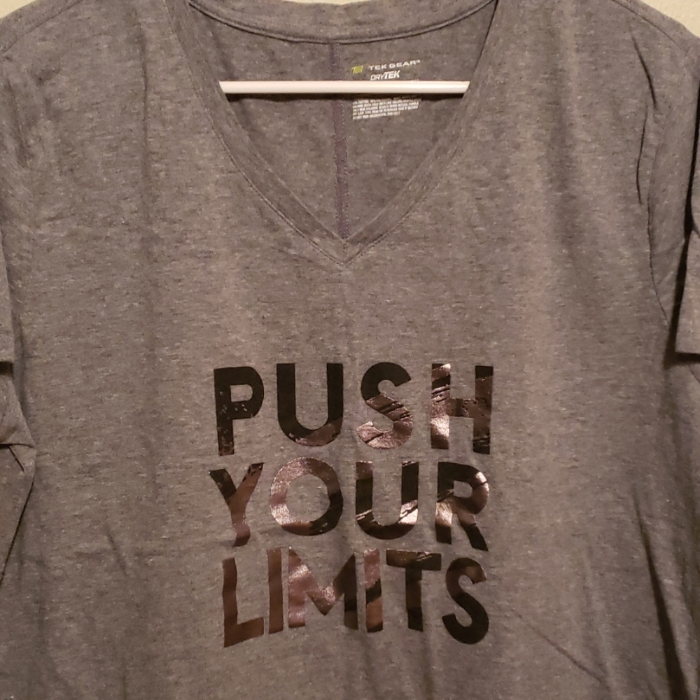 $9- Tek Gear Grey T-Shirt